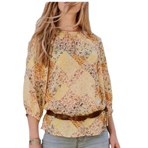Good Hart Matilda Jane Top Boho Rockport Floral Boho Peasant Sz XS NWT